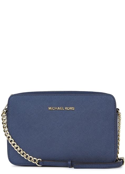 michael kors navy blue crossbody bag|Michael Kors light blue handbag.